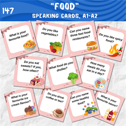 Speaking cards "Food", A1-A2 0147 - фото 5013