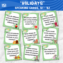 Speaking cards "Holidays", B1-B2 0151 - фото 5034