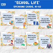 Speaking cards "School Life", A1-A2 0139